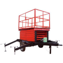 1000kg Trail-Type Small Platform Folding Scissor Lift with Extension Platform